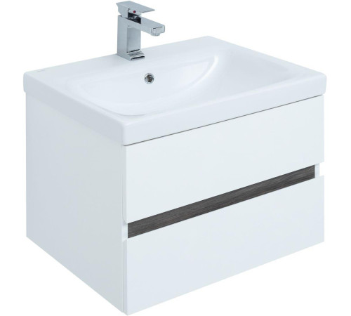 Тумба под раковину Aquanet Беркли 60 белый/дуб рошелье