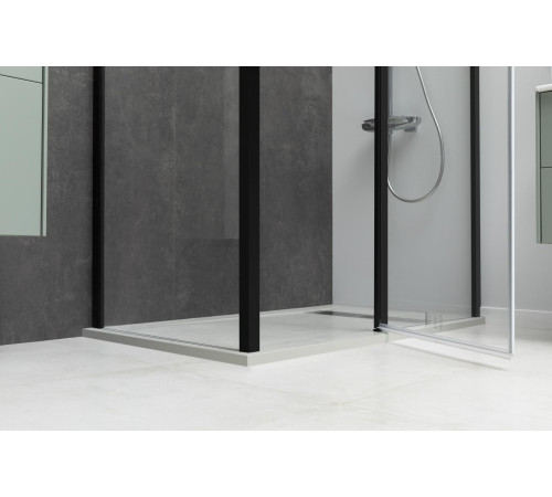 Душевой уголок Allen Brau Priority 160x90 3.31039.BBA + 3.31045.BBA черный браш