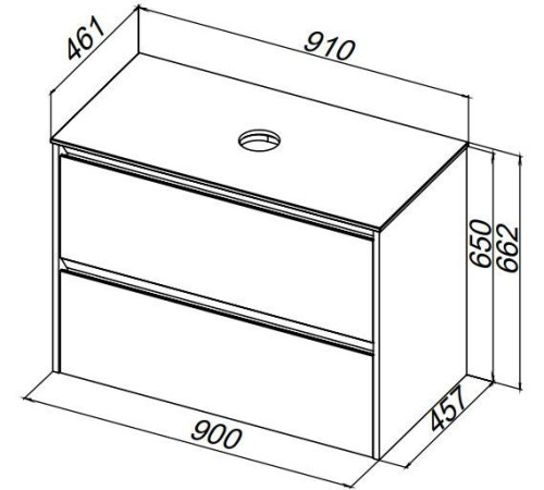 Столешница Allen Brau Activity 90 1.35023.AL акриловый камень альба