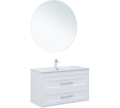 Тумба под раковину Aquanet Бостон New 100 белый сатин