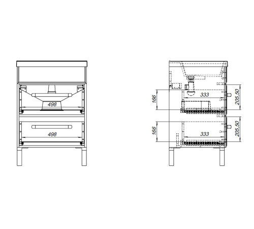 Тумба под раковину Aquanet Лукка 60 белый