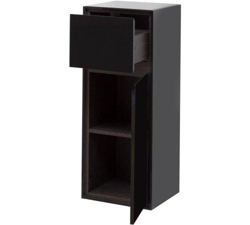 Пенал малый Aquanet Милан 35 черный глянец