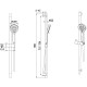 Душевой гарнитур Allen Brau Eclipse 5.E1008-BN никель браш