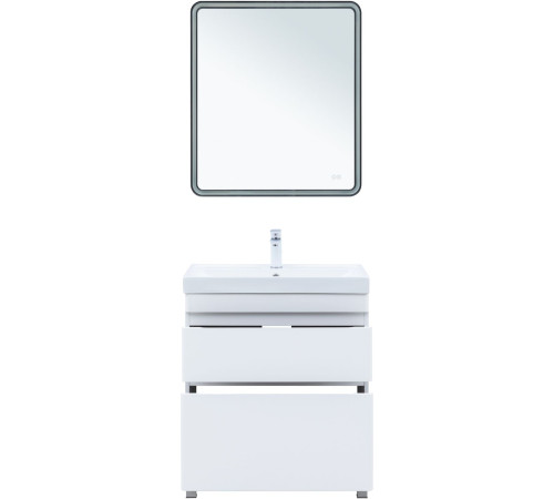 Тумба под раковину Aquanet Слим 70 напольная, белый сатин