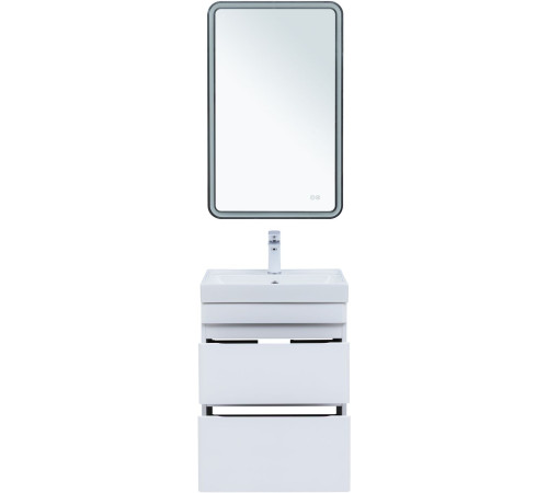 Тумба под раковину Aquanet Слим 50 белый сатин