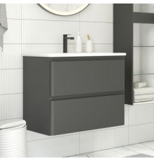 Тумба под раковину Aquanet Эмбер 60 черный матовый