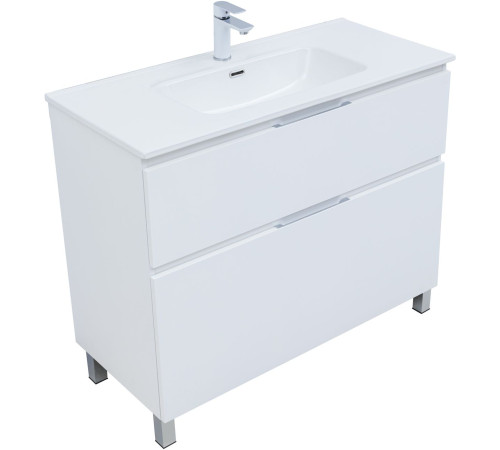 Тумба под раковину Aquanet Алвита New 100 напольная, белый матовый