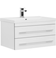 Тумба с раковиной Aquanet Верона 75 белый (подвесная 2 ящика)