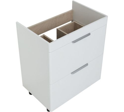 Тумба под раковину Aquanet Ирис New 70 белый глянец (2 ящика, ножки)