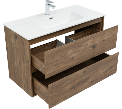 Тумба под раковину Aquanet Милан 100 дуб рустикальный