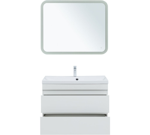 Тумба под раковину Aquanet Нота New 90 белый глянец