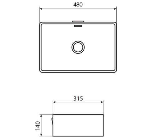 Раковина накладная Allen Brau Fantasy 48 4.11002.20 белый глянец