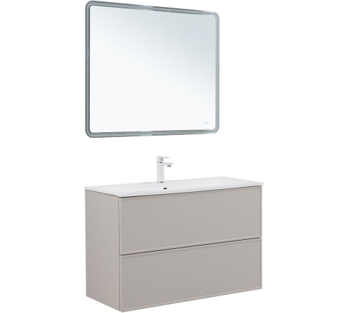 Тумба под раковину Aquanet Арт 100 бежевый