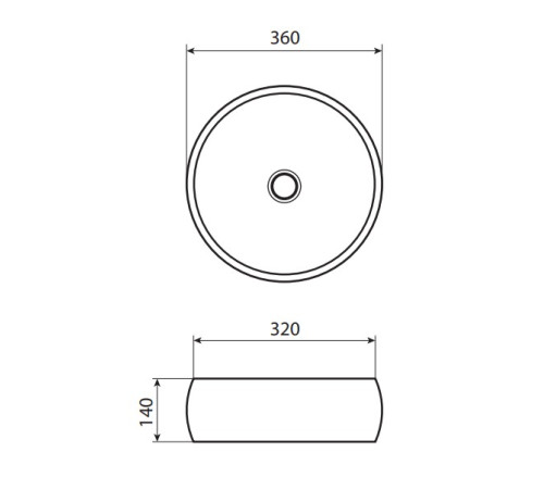 Раковина накладная Allen Brau Liberty 36 4.32001.20 белый глянец
