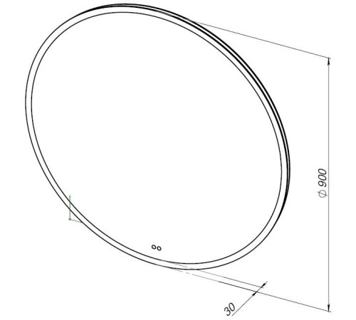Зеркало Aquanet Арт 90 RGB LED