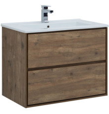Тумба под раковину Aquanet Милан 85 дуб рустикальный