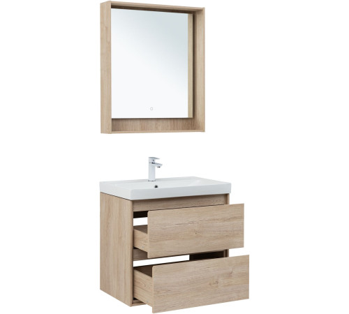 Тумба под раковину Aquanet Милан 70 дуб светлый