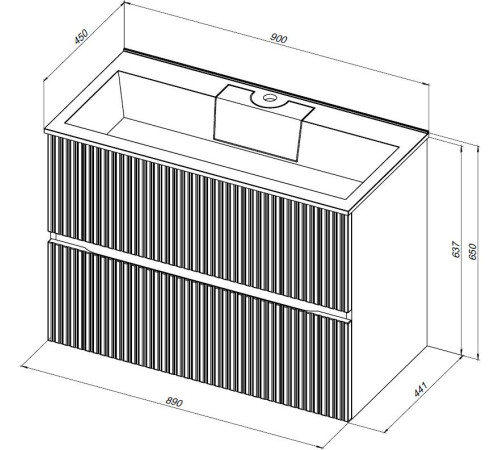 Тумба под раковину Aquanet Джейн 90 мисти грин