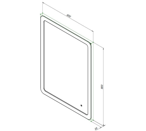 Зеркало Aquanet Ирис 60 с подсветкой LED