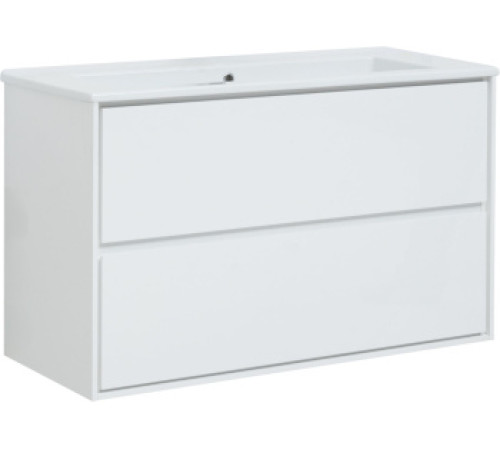 Тумба под раковину Aquanet Милан 105 белый глянец