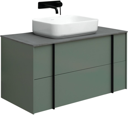 Тумба под раковину Allen Brau Reality 100 1.32007.CGM олива матовый