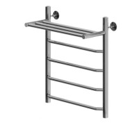 Полотенцесушитель водяной Aquanet Fiona с полкой 600x400, хром