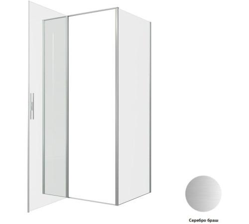 Душевой уголок Allen Brau Priority 100x90 3.31029.BA + 3.31044.BA серебро браш