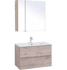 Мебель для ванной Aquanet Алвита New 80 2 ящика, дуб веллингтон белый