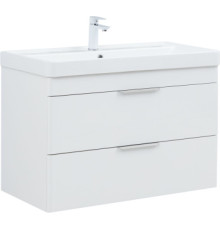 Тумба под раковину Aquanet Ирис New 90 белый глянец