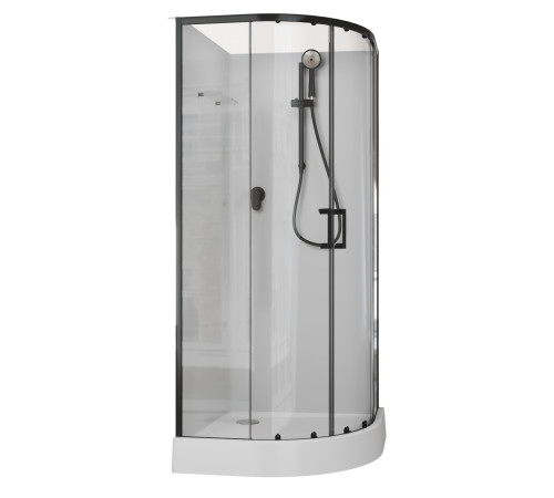 Душевая кабина Aquanet Passion EVO R Black 80x80