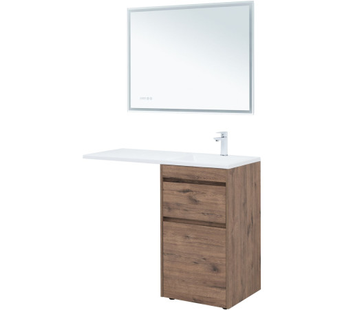 Тумба под раковину Aquanet Токио 48 дуб веллингтон (напольная 2 ящика)