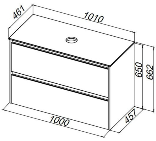 Тумба под раковину Allen Brau Activity 100 1.34006.WM белый матовый/черный браш