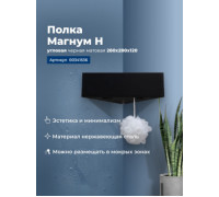 Полка Aquanet Магнум Н 28x28 черная матовая, угловая
