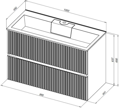 Тумба под раковину Aquanet Джейн 100 маренго