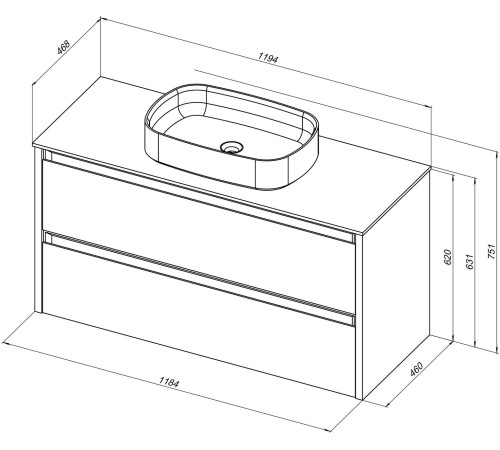Тумба под раковину Allen Brau Fantasy 120 1.11005.PWM 2.0 папирус матовый