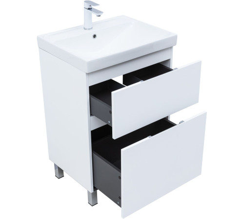 Тумба под раковину Aquanet Алвита New 60 напольная, белый матовый