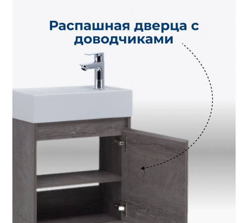 Тумба под раковину Aquanet Nova Lite 50 дуб рошелье (1 дверца)