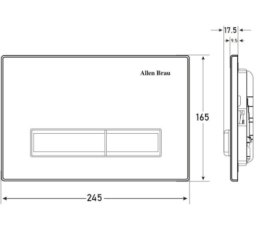 Клавиша смыва Allen Brau Fantasy 9.20003.20 белый глянец