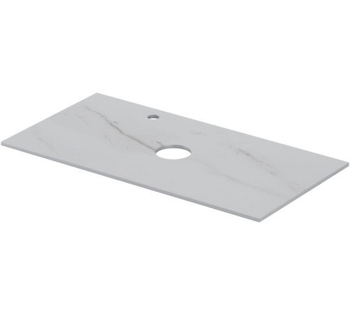 Столешница Aquanet Flat 90 мрамор, с отв. слева