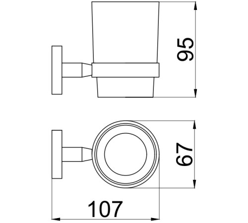 Стакан Allen Brau Priority 6.31002-00 белый/хром
