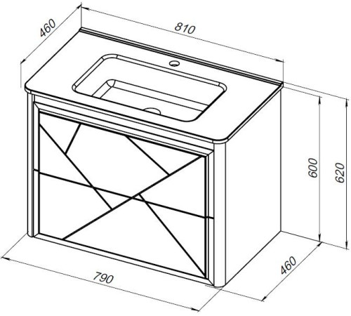 Тумба под раковину Allen Brau Paris 80 1.360001.CGM олива матовый