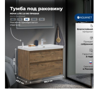 Тумба под раковину Aquanet Nova Lite 2.0 90 дуб рустикальный, правая