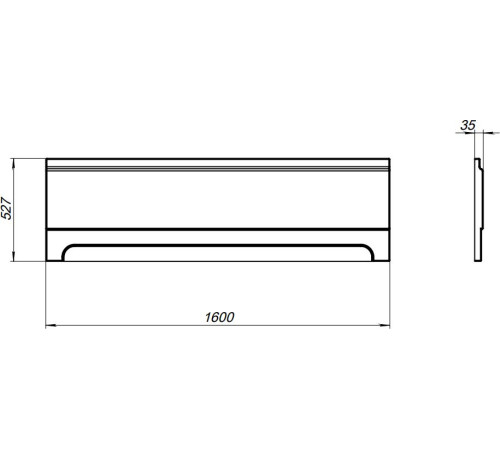 Фронтальный экран Aquanet Extra 150