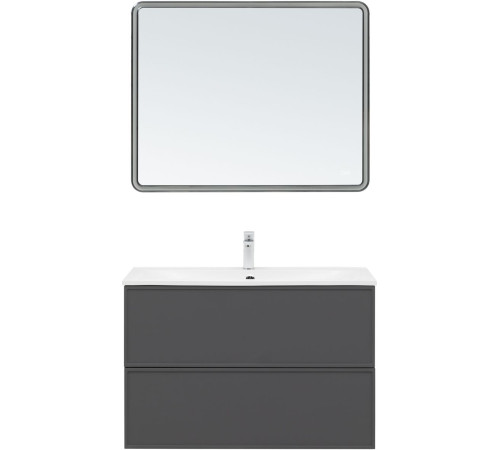 Тумба под раковину Aquanet Арт 100 ясень графит