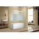 Шторка на ванну c боковой стенкой Aquanet Practic AE10-B-160H150U-CP + AE10-F-80H150U-CP