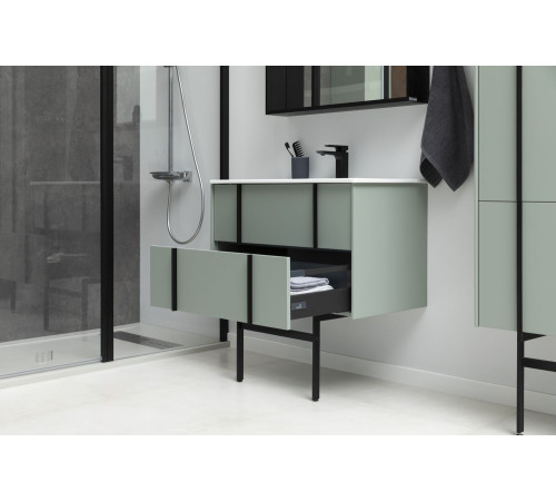 Тумба под раковину Allen Brau Reality 100 1.32007.CGM олива матовый