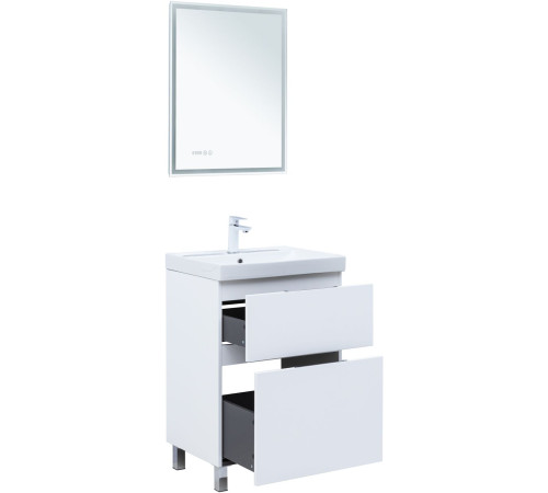 Тумба под раковину Aquanet Алвита New 60 напольная, белый матовый