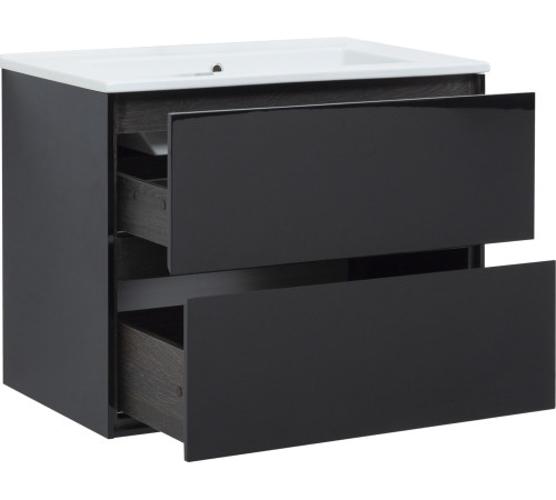 Тумба под раковину Aquanet Милан 80 черный глянец