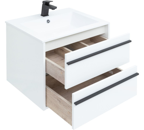 Тумба под раковину Aquanet Lino 60 белый матовый