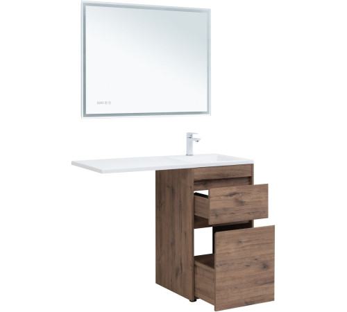 Тумба под раковину Aquanet Токио 48 дуб веллингтон (напольная 2 ящика)